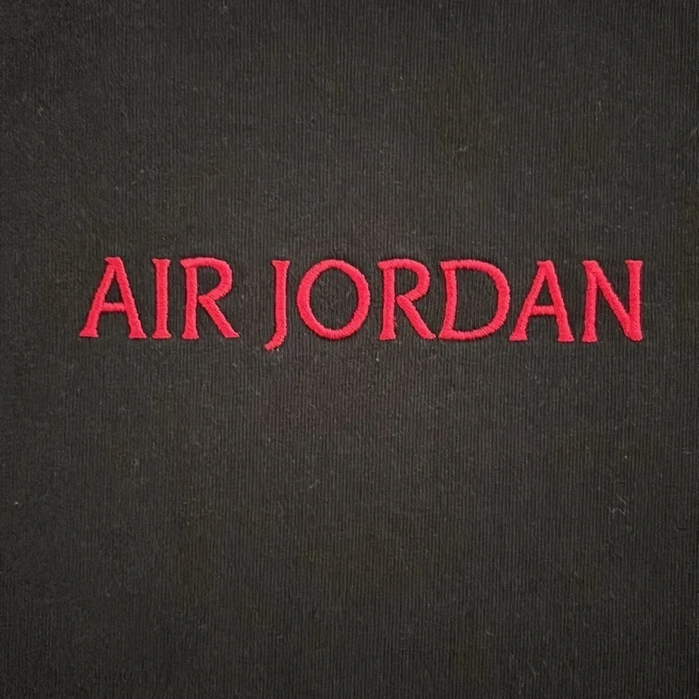 Nike Air Jordan Black Tee with Red Logo Size L